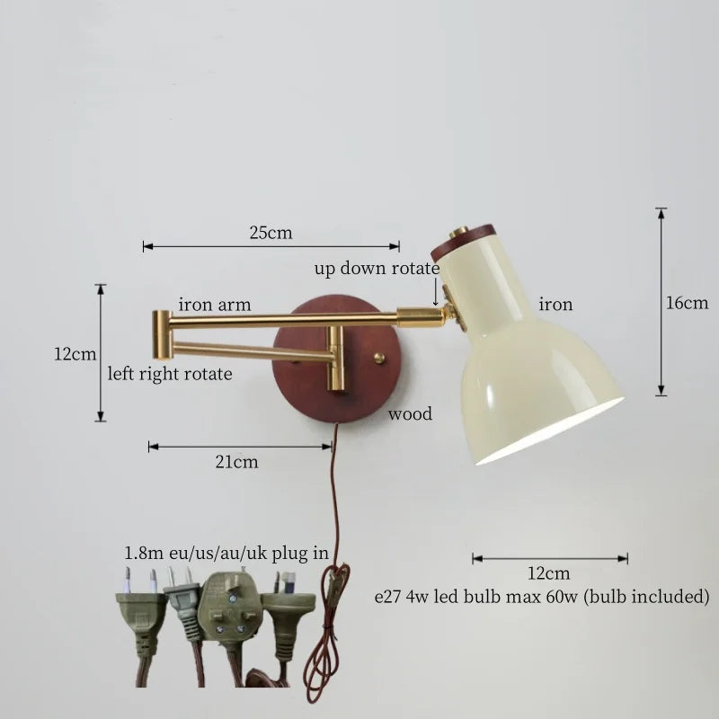 Creamy Iron Lamp