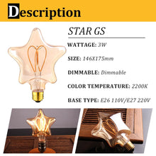 Load image into Gallery viewer, Amber Retro Star Bulb ☆
