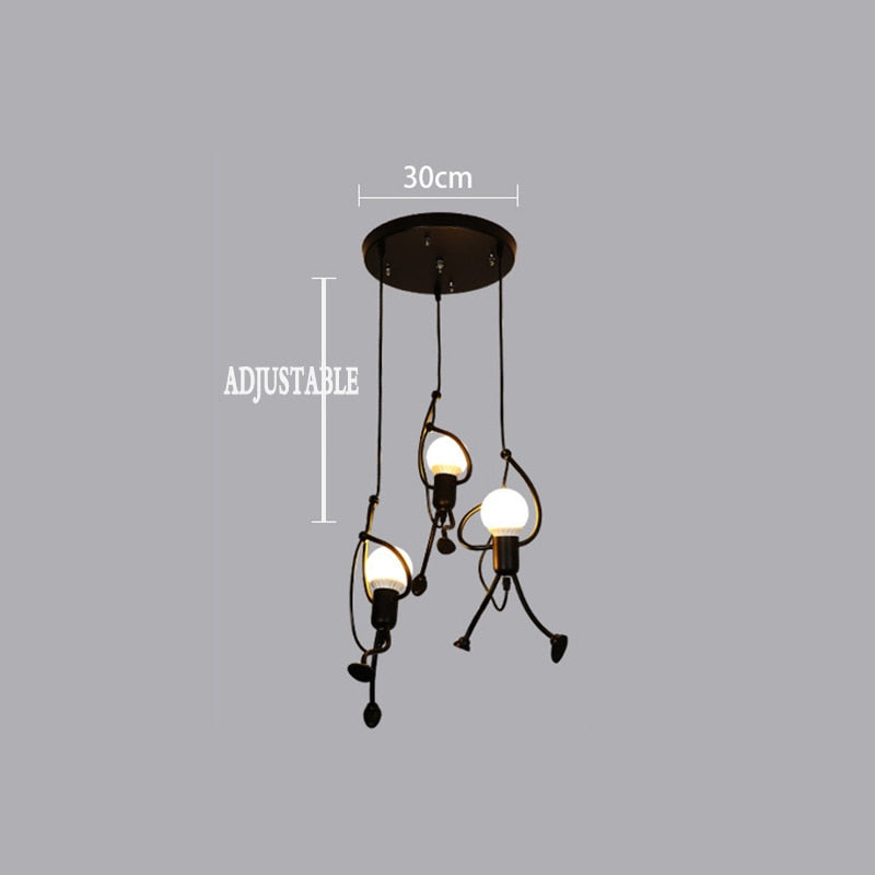 Little Men Climbing Lamp