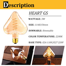 Load image into Gallery viewer, Heart Amber Bulb
